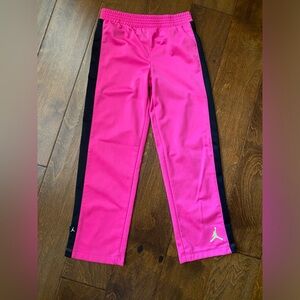 Air Jordan Girls Pants Size Kids 6X, Hot Pink & Black, Straight Leg